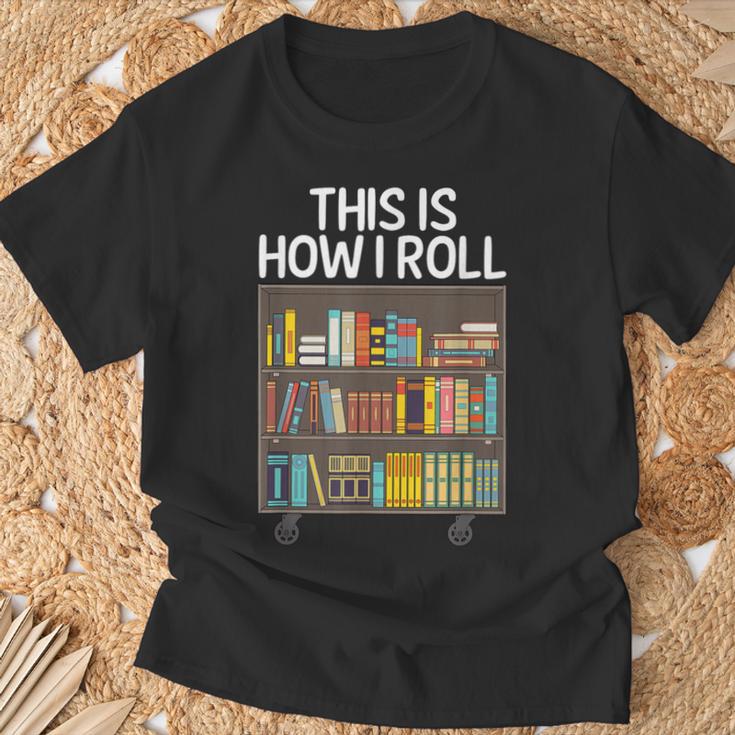 Cute Library Art For Men Women Book Reader School Librarian T-Shirt Gifts for Old Men