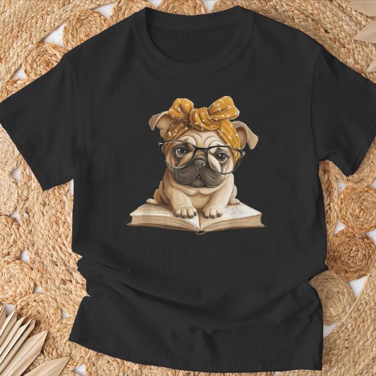 Cute Pug Reading Dog Book Lover Animal Graphic Baby Portrait T-Shirt Gifts for Old Men Cute Pug Reading Dog Book Lover Animal Graphic Baby Portrait T-Shirt Gifts for Old Men