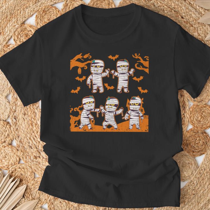 Dabbing Dancing Mummy ハロウィン ダブ ダンス ポーズ ミイラ 長袖tシャツ Tシャツ 高齢者への贈り物