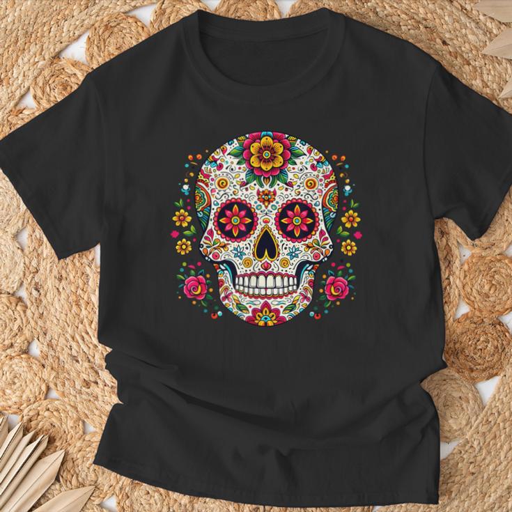 Day Of The Dead シュガースカル Dia De Los Muertos Tシャツ 高齢者への贈り物