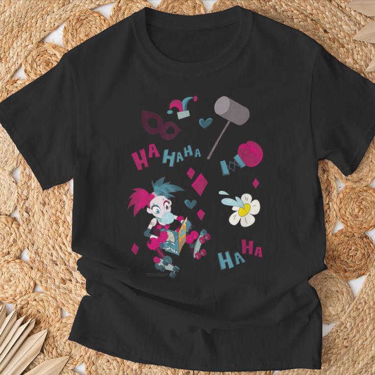 DC Comics Harley Quinn With Textbook Collage T-Shirt Gifts for Old Men DC Comics Harley Quinn With Textbook Collage T-Shirt Gifts for Old Men