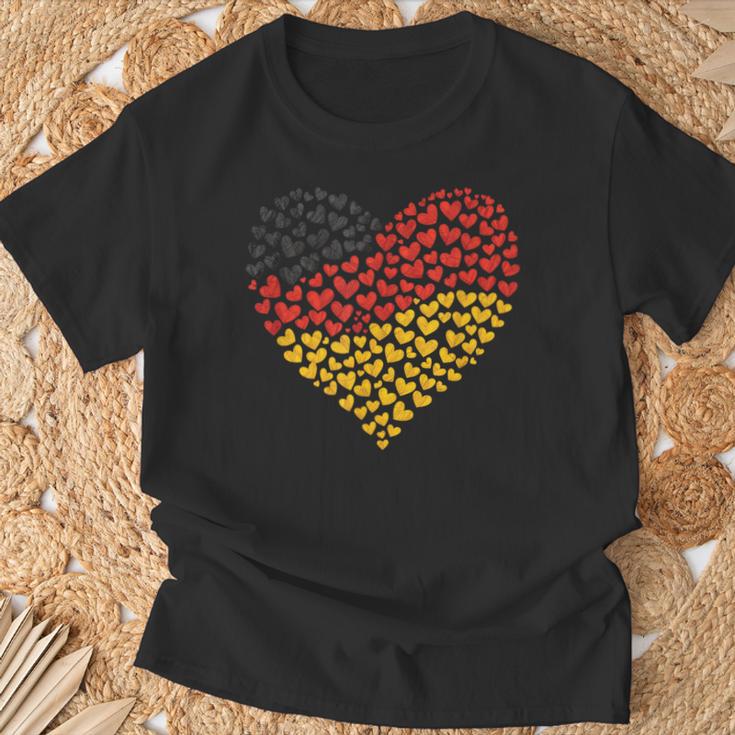 Deutschland Flagge Herz Aus Leidenschaft Für Deutschland T-Shirt Geschenke für alte Männer