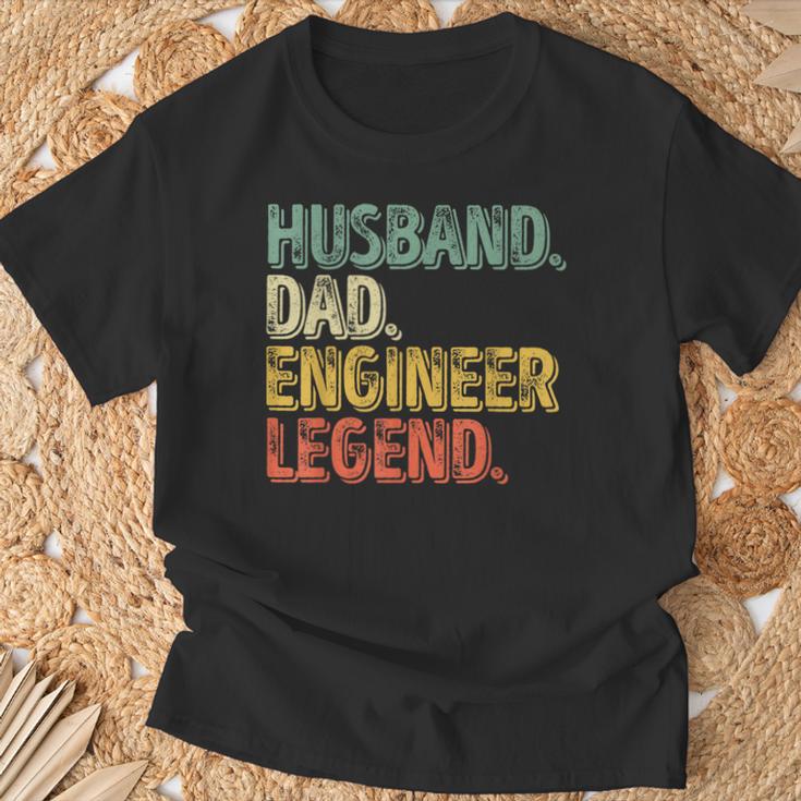 Divertente Per La Festa Del Papà Concritta Husband Dad Engineer Maglietta Regalos para ancianos