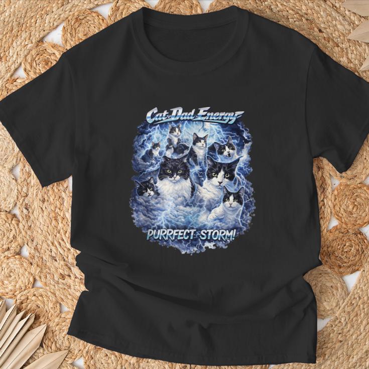 Divertido Gato Dueño De Papá Cat Dasd Life Pelo Corto Con Estampado De Gato In Mangas Camiseta unisex Regalos para ancianos
