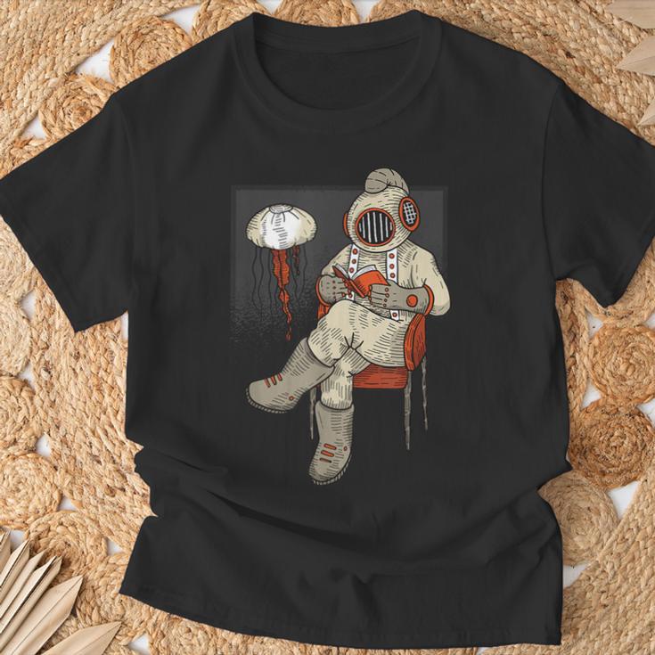 Diving Book Reading T-Shirt Gifts for Old Men Diving Book Reading T-Shirt Gifts for Old Men