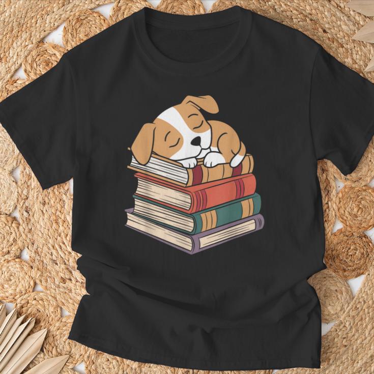 Dog Reading Book Pajama Sleep T-Shirt Gifts for Old Men Dog Reading Book Pajama Sleep T-Shirt Gifts for Old Men