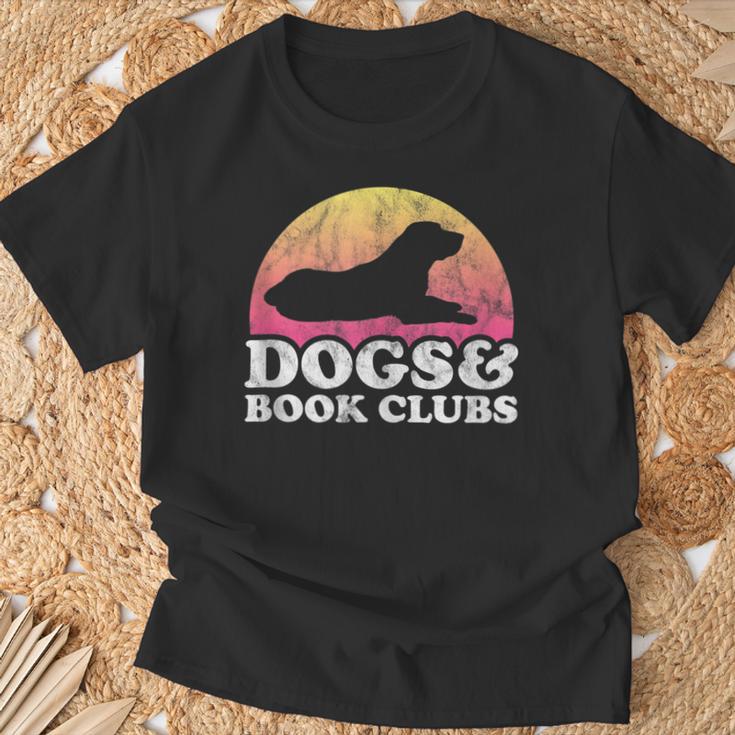 Dogs And Book Clubs Or Women's Dog And Book Club T-Shirt Gifts for Old Men
