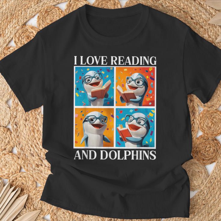 Dolphin Love Reading And Dolphins Child Book Lover T-Shirt Gifts for Old Men Dolphin Love Reading And Dolphins Child Book Lover T-Shirt Gifts for Old Men