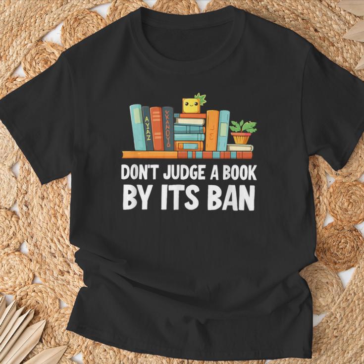 Don't Judge A Book By Its Ban T-Shirt Gifts for Old Men