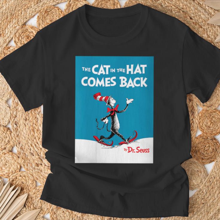 Dr Seuss The Cat In The Hat Comes Back Book Cover T-Shirt Gifts for Old Men