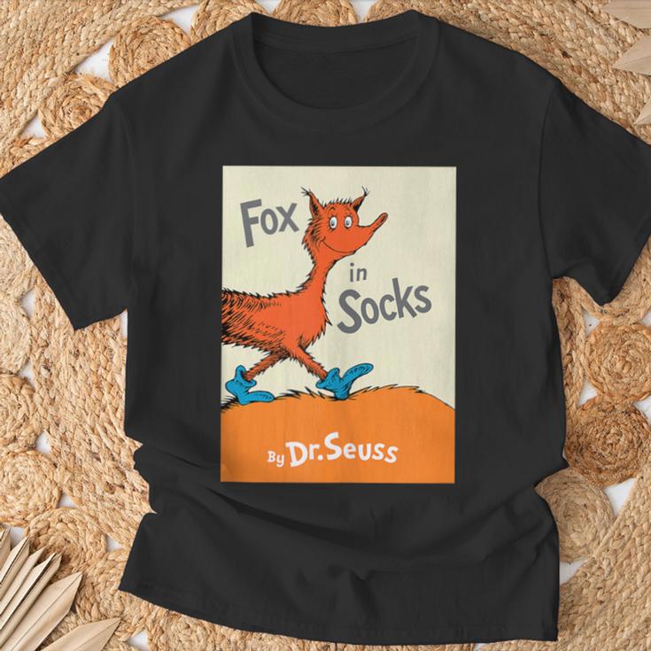 Dr Seuss Fox In Socks Book Cover T-Shirt Gifts for Old Men