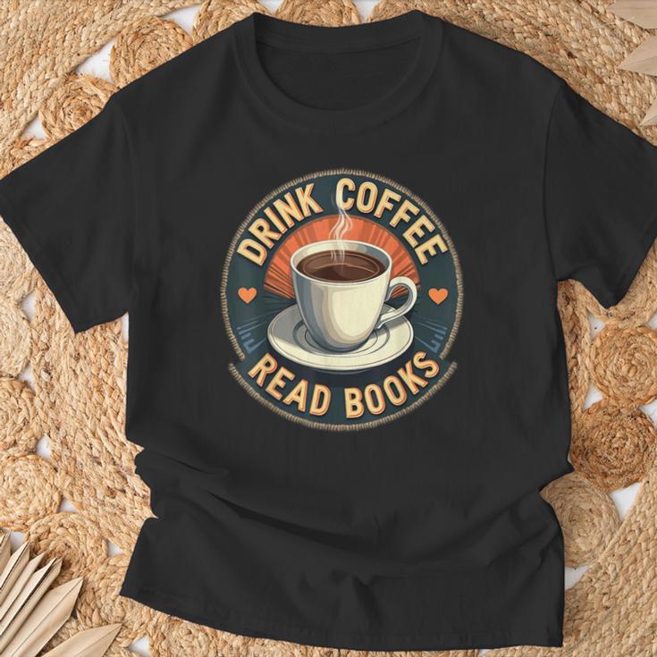 Drink Coffee Read Books Lover Vintage Quote Retro Saying Fun T-Shirt Gifts for Old Men Drink Coffee Read Books Lover Vintage Quote Retro Saying Fun T-Shirt Gifts for Old Men