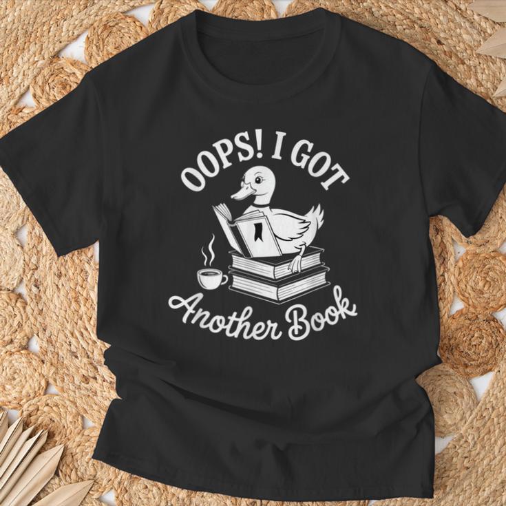 Duck Reader Oops I Got Another Book T-Shirt Gifts for Old Men