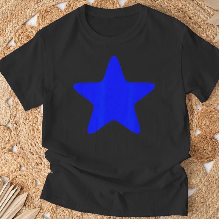 Einfarbiger Blauerternendruck – Blauertern T-Shirt Geschenke für alte Männer