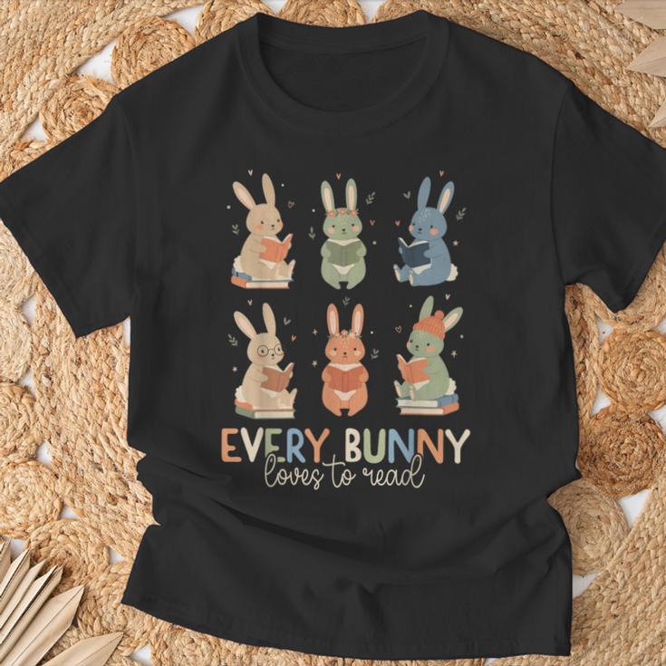 Every Bunny Loves To Read Easter Cute Reading Books Lover T-Shirt Gifts for Old Men
