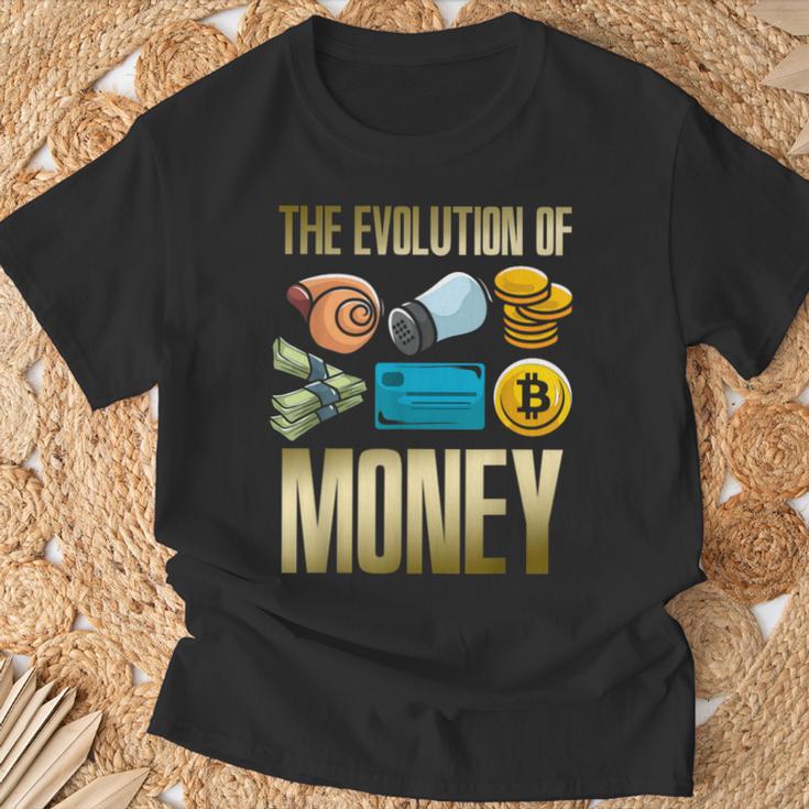 Evolution Of Money お金の進化 ビットコインプランb 暗号通貨btc ホドル Tシャツ 高齢者への贈り物