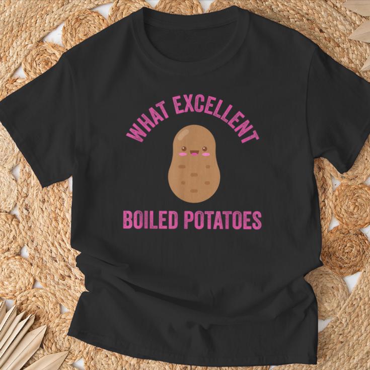 What Excellent Boiled Potatoes Literature Book Kawaii Potato T-Shirt Gifts for Old Men What Excellent Boiled Potatoes Literature Book Kawaii Potato T-Shirt Gifts for Old Men