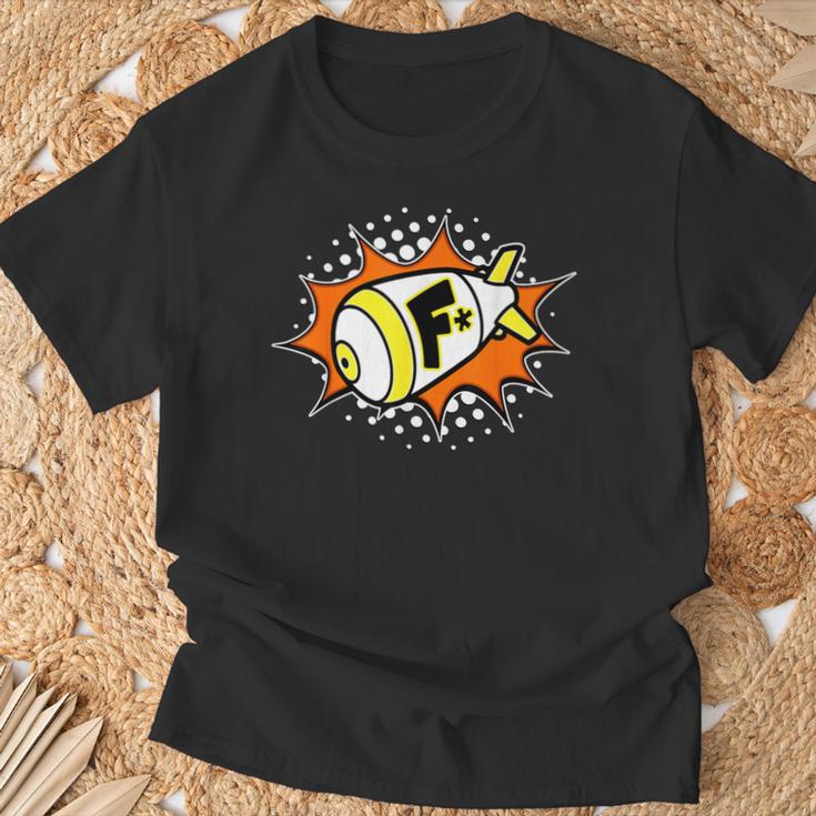 F-Bomb Retro Action Word Comic Book Cartoon Pop Art T-Shirt Gifts for Old Men