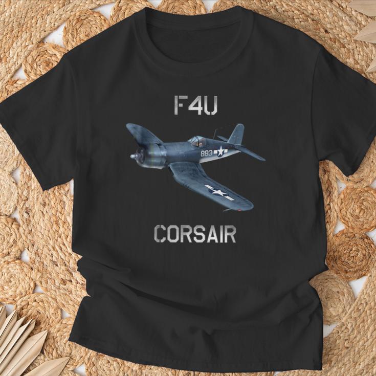 F4u コルセア ヴィンテージ Us Ww2 ウォーバード戦闘機 Tシャツ 高齢者への贈り物