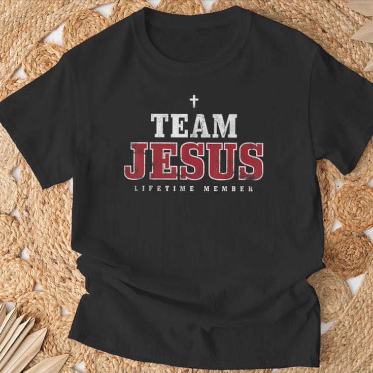 Faith- Für Christinnen Und Christenon Team Jesus Life Time T-Shirt Geschenke für alte Männer