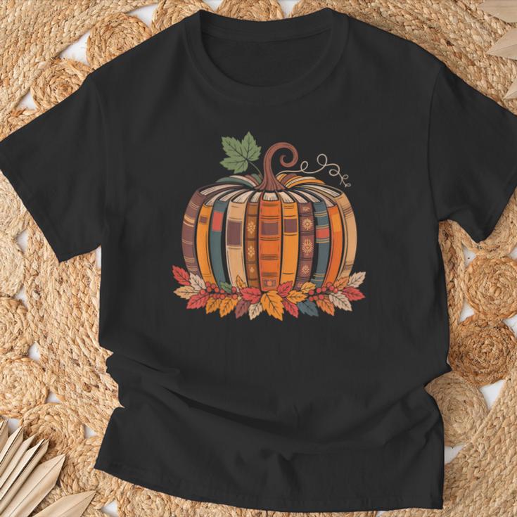 Fall Book Pumpkin Retro Reading Teacher Autumn Books Lover T-Shirt Gifts for Old Men Fall Book Pumpkin Retro Reading Teacher Autumn Books Lover T-Shirt Gifts for Old Men