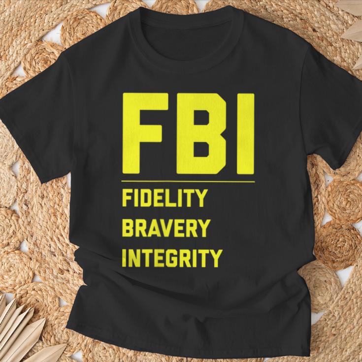 Fbi Motto 「Fidelity Bravery Integrity」 法執行機関 Tシャツ 高齢者への贈り物