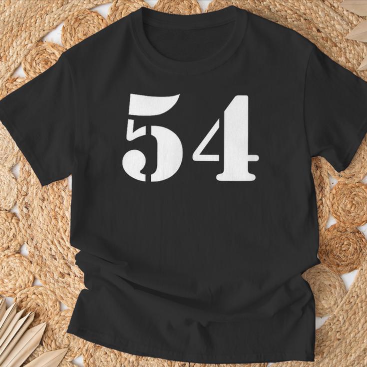 Fifty Four 数字 54 ナンバー Tシャツ 高齢者への贈り物