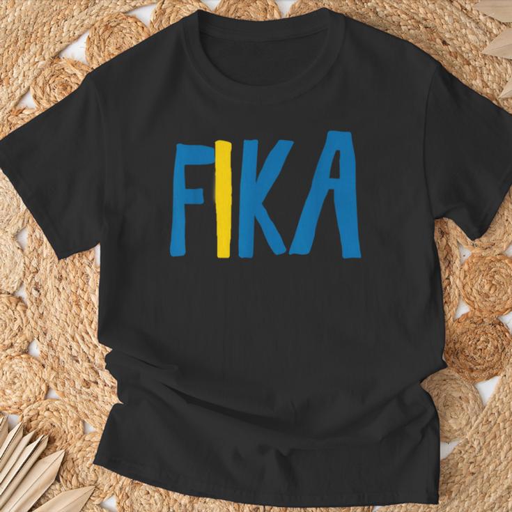 Fikaweden 面白いワードゲーム スウェーデン語 Tシャツ 高齢者への贈り物