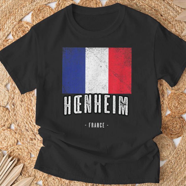Fr Ciudad Bandera Drapeau Français Camiseta unisex Regalos para ancianos