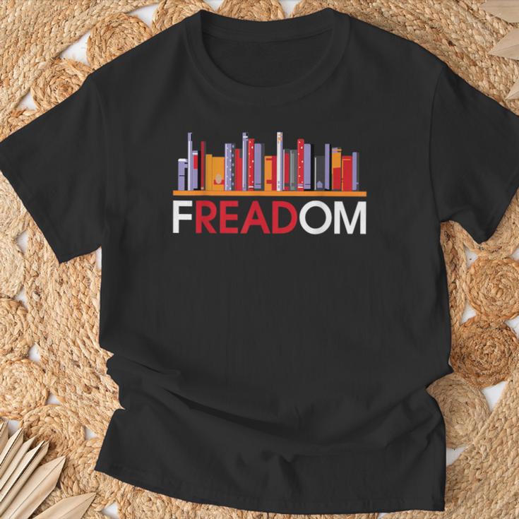 Freadom Anti Ban Books Freedom To Read Book Lover Reading T-Shirt Gifts for Old Men