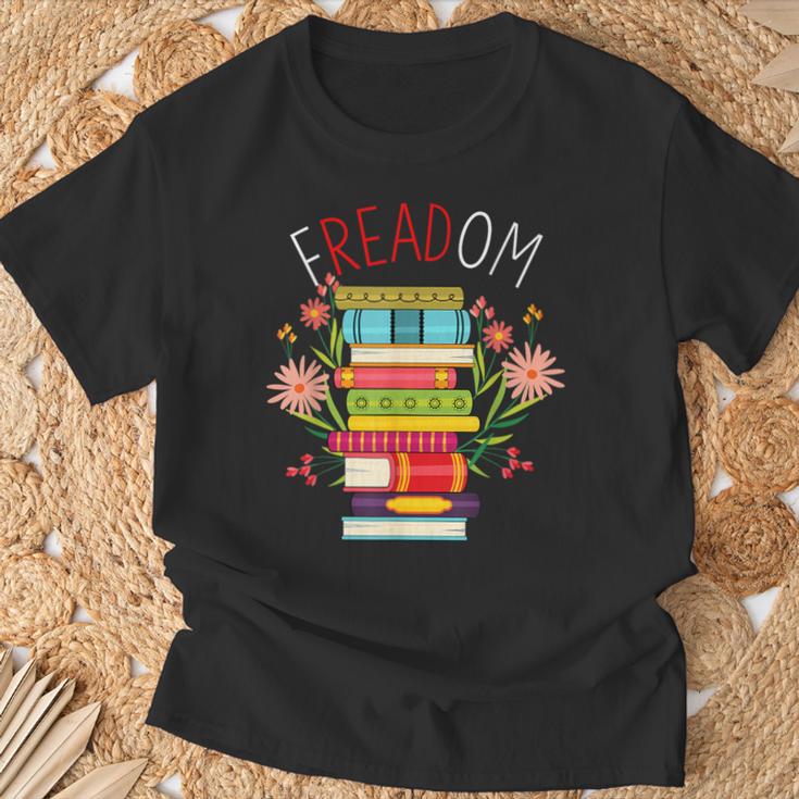 FREADOM Read Banned Books T-Shirt Gifts for Old Men