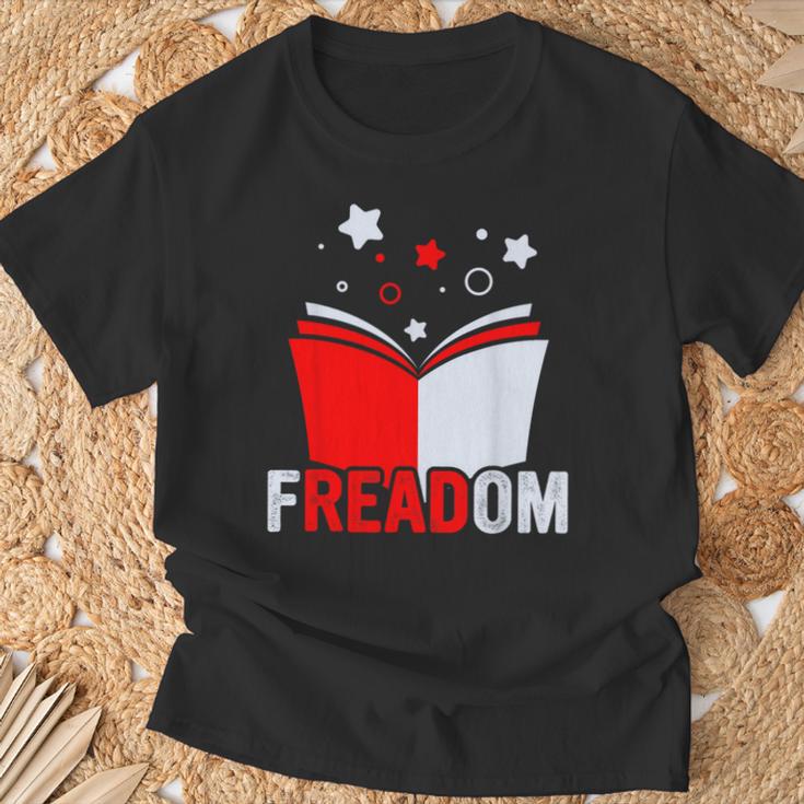 Freadom I Read Banned Books Banned Books Week Librarian T-Shirt Gifts for Old Men
