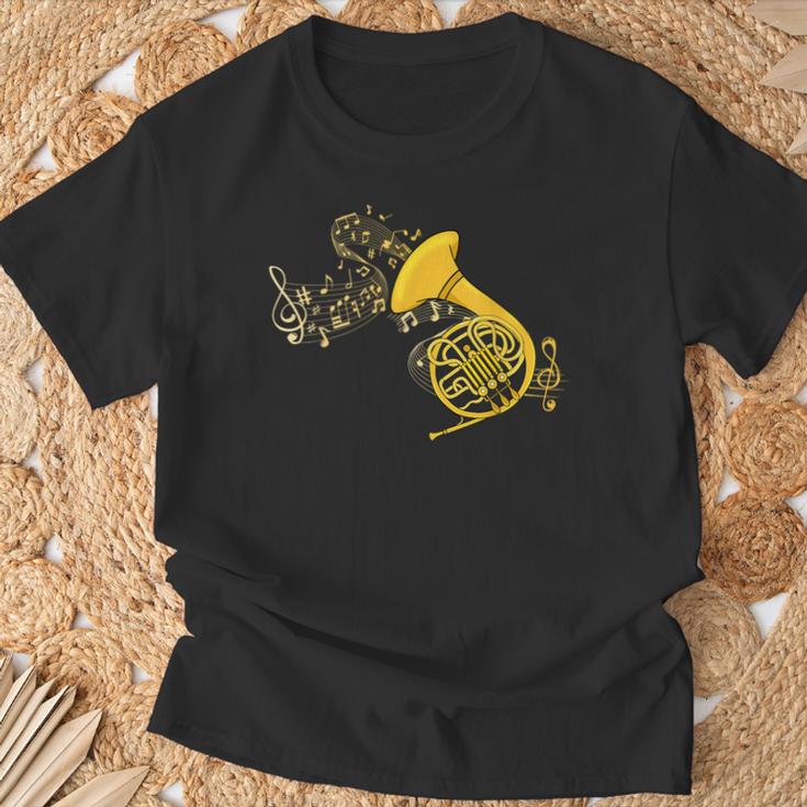 French Horn Music Lover ビッグバンド楽器 フレンチホーン Tシャツ 高齢者への贈り物