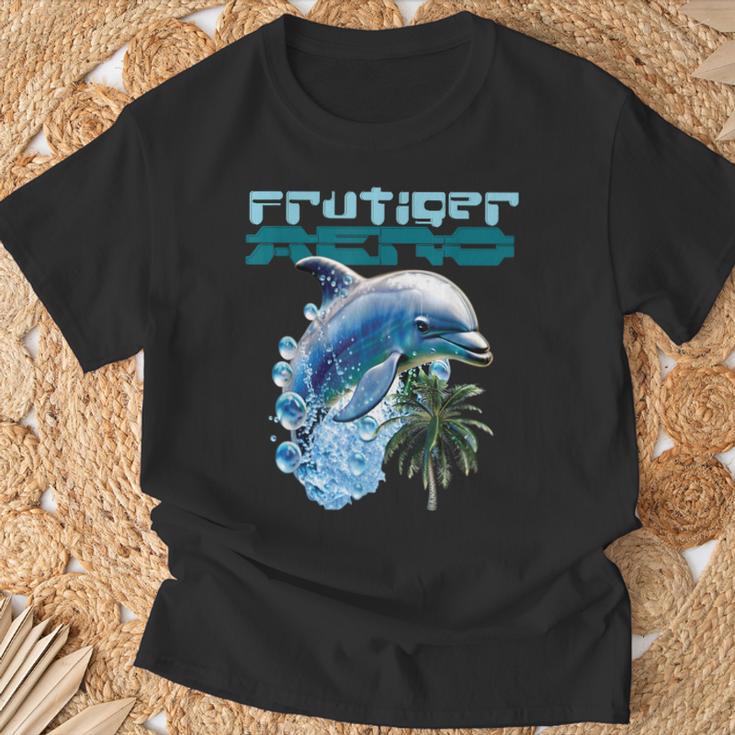 Frutiger Aeroplashy Dolphin Y2k 美的グラフィックデザイン Tシャツ 高齢者への贈り物