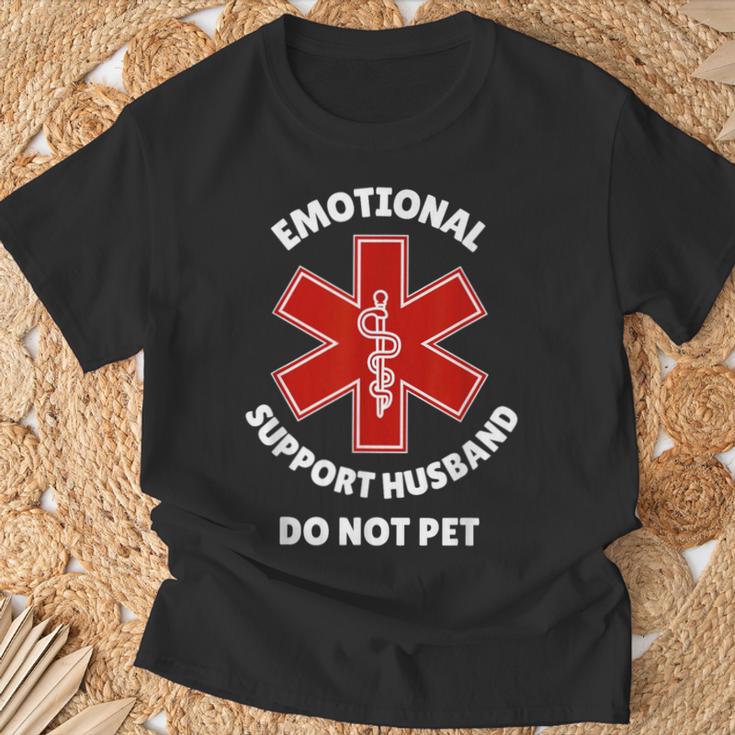 Emotionalupport Husband Do Not Pet Tシャツ 高齢者への贈り物