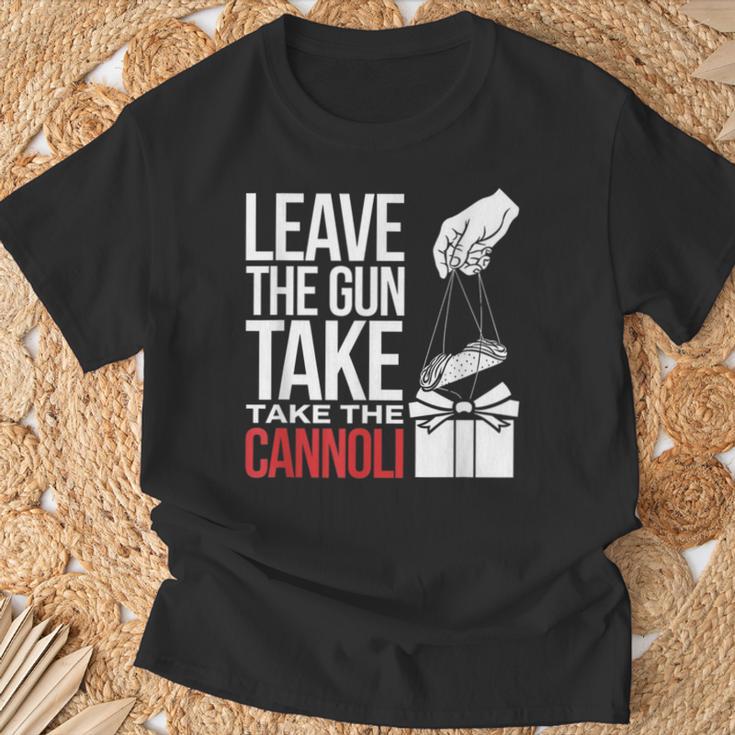 Leave The Gun Take The Cannoli メンズ レディース イタリア国旗 Tシャツ 高齢者への贈り物