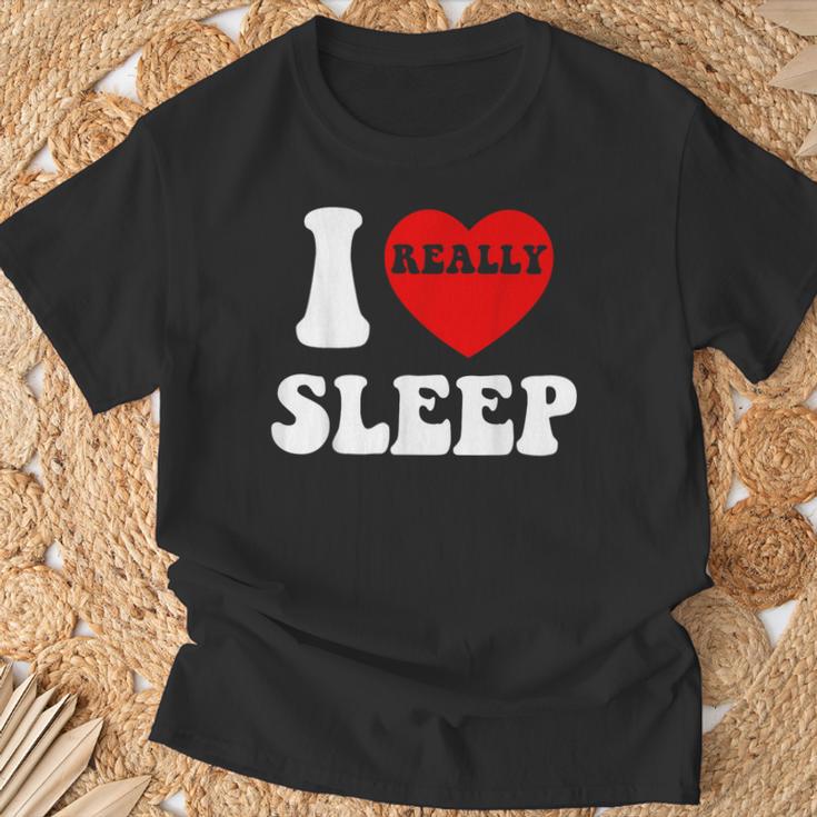 I Loveleep Heart Naps Lazy Relaxing For Men Tシャツ 高齢者への贈り物