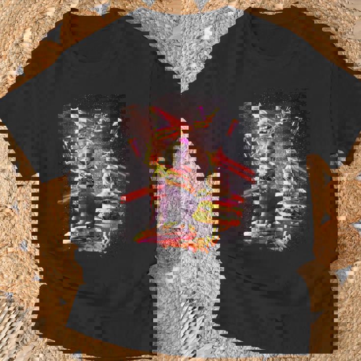 Galaxy Laser Cat On Burger -Pace Cheeseburger Cats Tシャツ 高齢者への贈り物