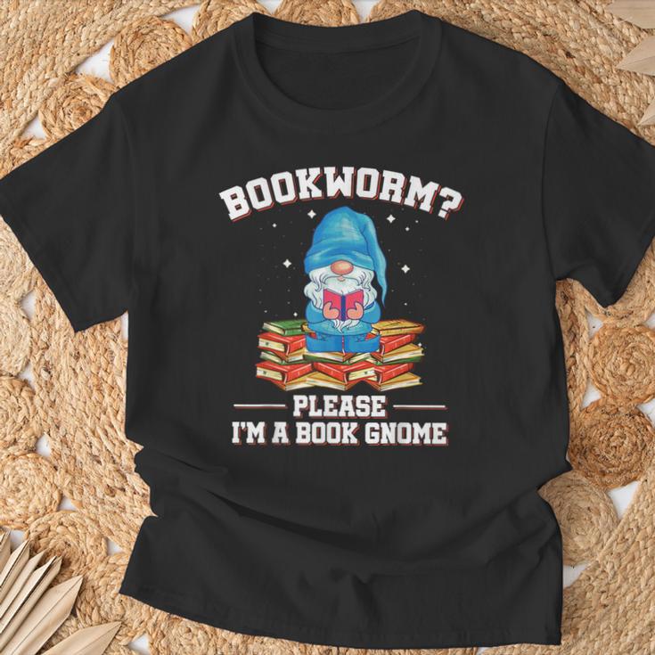 Garden Gnomes Bookworm Please Im A Book Gnome Book Lover T-Shirt Gifts for Old Men