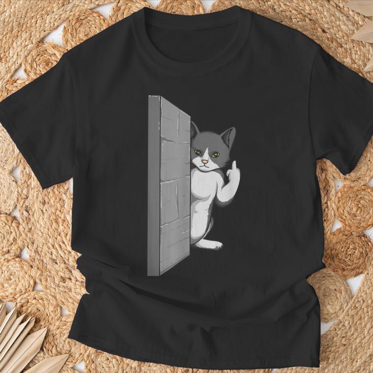 Gato Divertidooltea El Pájaro Gato Te Odia El Dedo Medio Camiseta unisex Regalos para ancianos