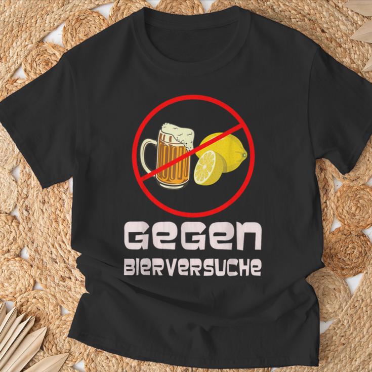 Gegen Bierversuche Bier Männer T-Shirt Geschenke für alte Männer