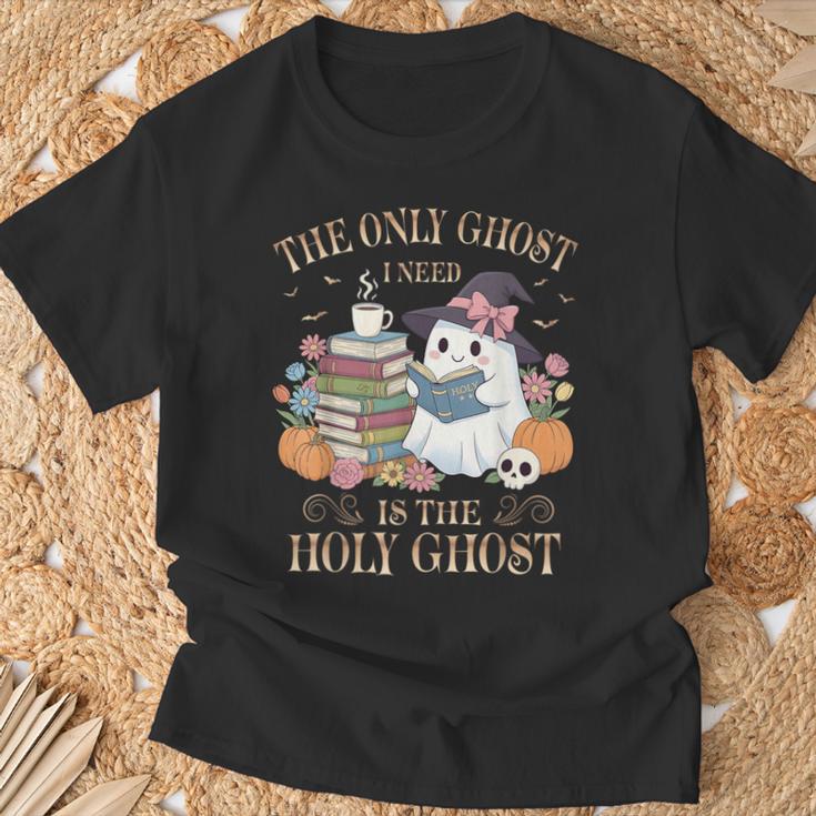 The Only Ghost I Need Is The Holy Ghost Books Reading Lovers T-Shirt Gifts for Old Men