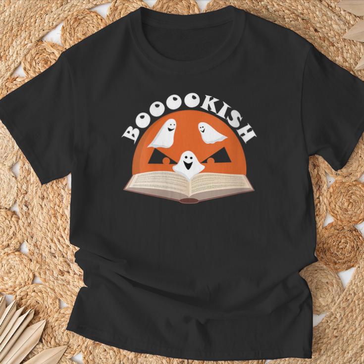 Ghosts & Pumpkin Bookish Halloween Readers And Book Lovers T-Shirt Gifts for Old Men