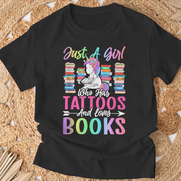 Girl Who Has Tattoos And Loves Books Tattooed Bookworm Girl T-Shirt Gifts for Old Men Girl Who Has Tattoos And Loves Books Tattooed Bookworm Girl T-Shirt Gifts for Old Men