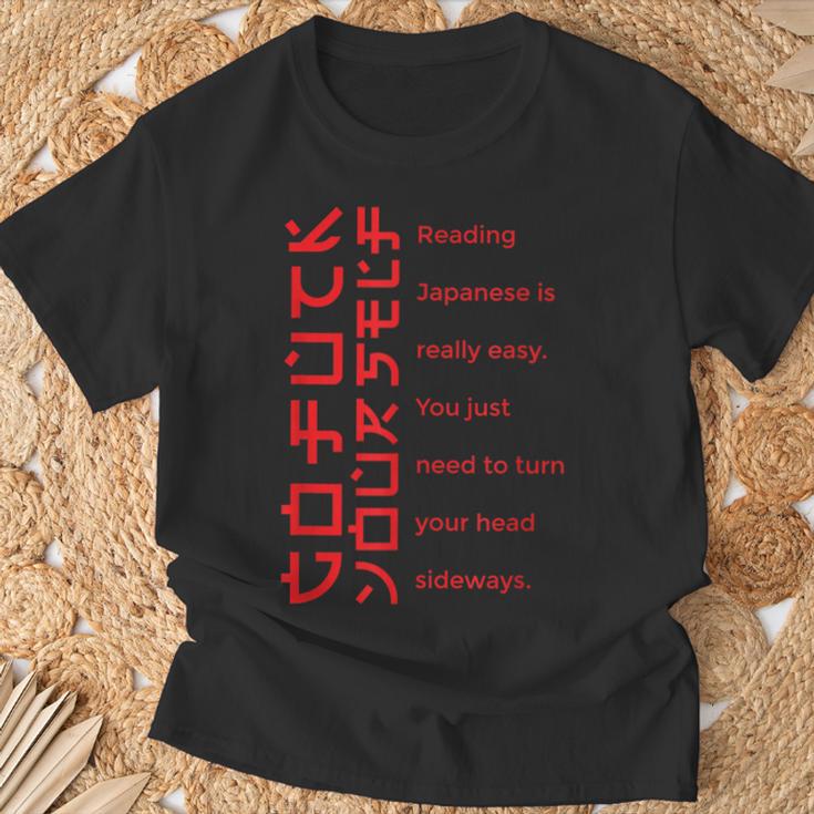 Go Fuck Yourself Japanischechrift Gfy T-Shirt Geschenke für alte Männer