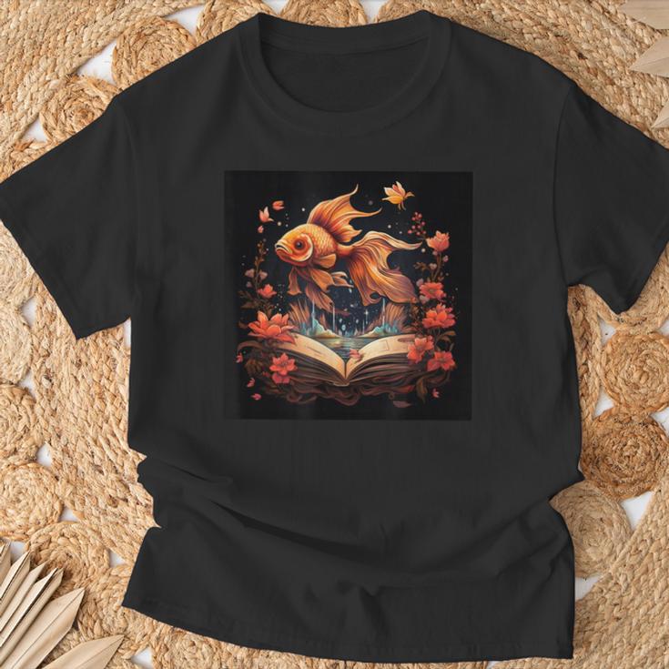 Goldfish Reading A Book T-Shirt Gifts for Old Men Goldfish Reading A Book T-Shirt Gifts for Old Men