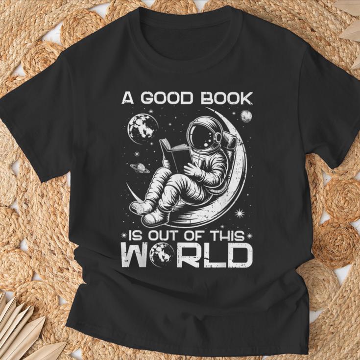 A Good Book Is Out Of This World Space Book Lover T-Shirt Gifts for Old Men
