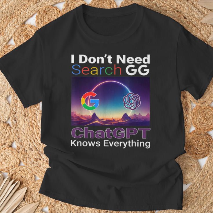 Googleを検索する必要はありません。Chatgptはすべてを知っています。 Tシャツ 高齢者への贈り物