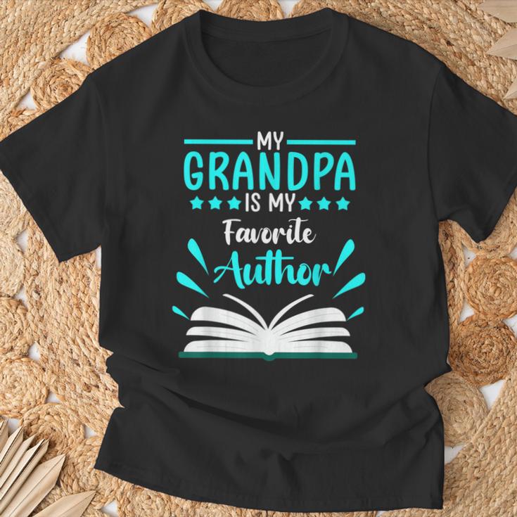 My Grandpa Is My Favorite Author Write Book T-Shirt Gifts for Old Men My Grandpa Is My Favorite Author Write Book T-Shirt Gifts for Old Men