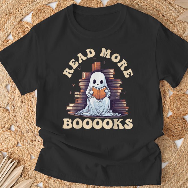 Groovy Read More Books Cute Ghost Teacher Halloween T-Shirt Gifts for Old Men Groovy Read More Books Cute Ghost Teacher Halloween T-Shirt Gifts for Old Men